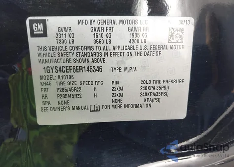 2014 Cadillac Escalade Premium from USA, damaged, VIN 1GYS4CEF6ER146346